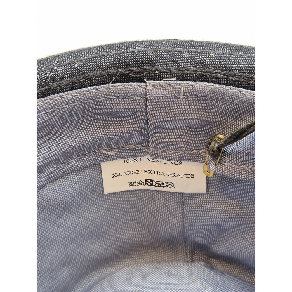 Stetson Fedora Hat Mens XL Gray Linen Lined Summer Packable Casual STC14-DENM4 - Picture 4 of 7